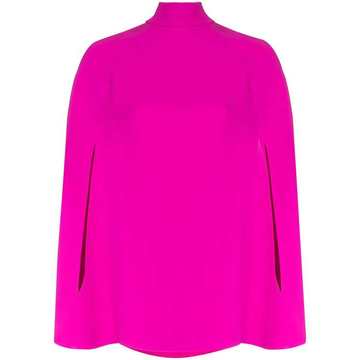 Cady couture silk cape blouse