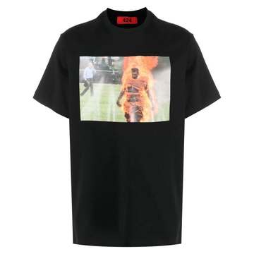 fire photo short-sleeved T-shirt