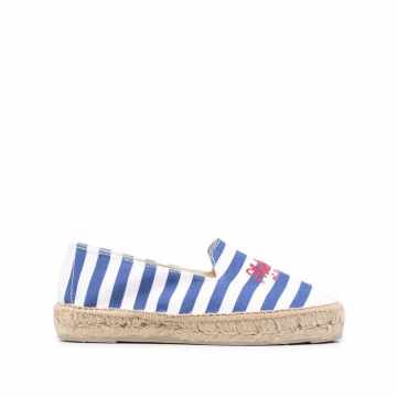 embroidered striped espadrilles