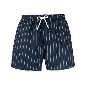 pinstripe-print swim shorts