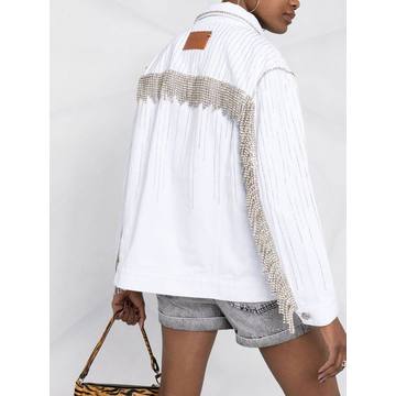 fringe-detail denim jacket