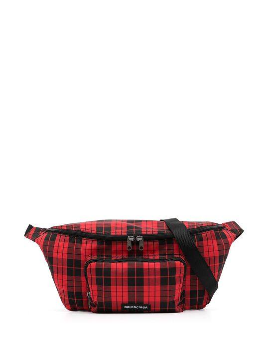 plaid-print belt bag展示图