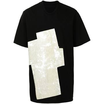 contrast-print T-shirt