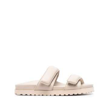 double-strap leather sandals