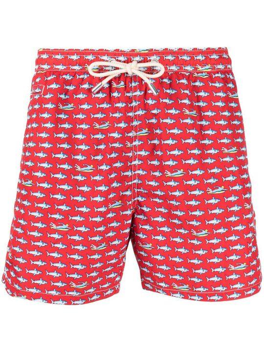 graphic-print swim shorts展示图