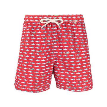 graphic-print swim shorts