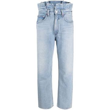 straight-leg organic cotton jeans