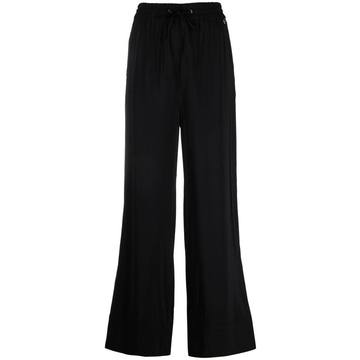 high-rise wide-leg trousers