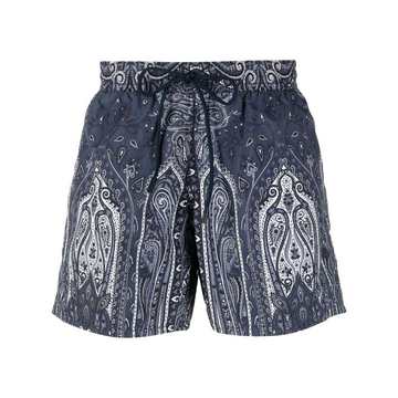 paisley-print swim shorts