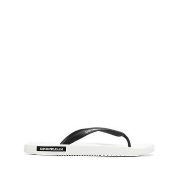 logo embossed flip-flops