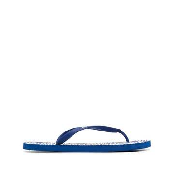 logo embossed flip-flops