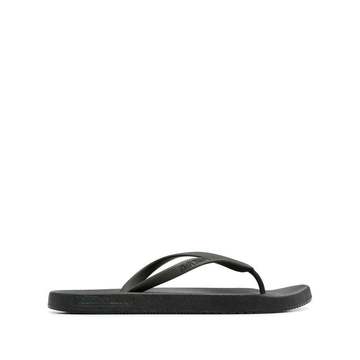 logo embossed flip-flops