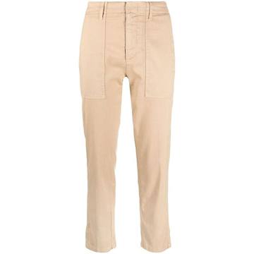 cropped straight-leg trousers