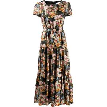 Elisa floral-print silk dress