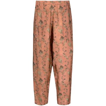 floral-print cropped trousers