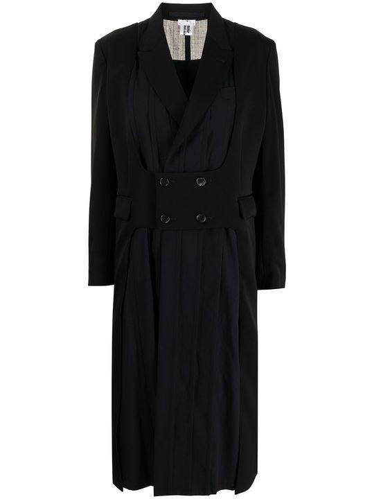 pleated front double breasted coat展示图