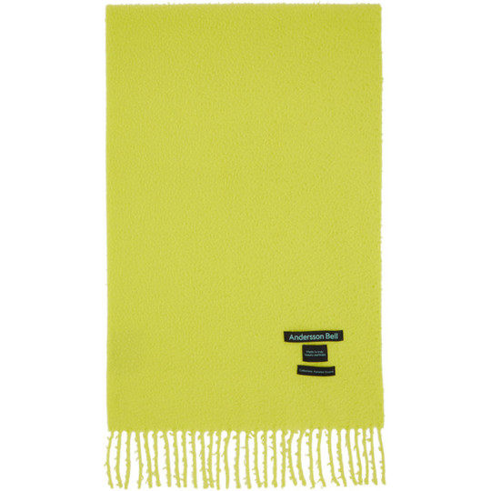 SSENSE 独家发售黄色 Biella 羊毛围巾展示图