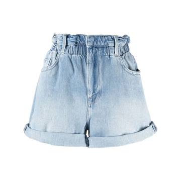 flared denim shorts