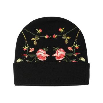 玫瑰刺绣套头帽