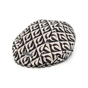 half-moon print paperboy hat