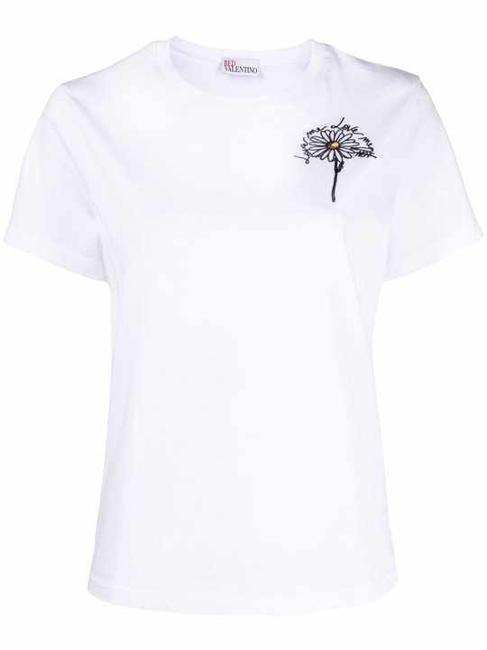 daisy-embroidered T-shirt展示图