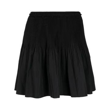 pleated mini skirt