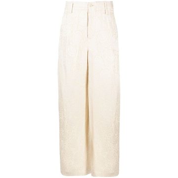 jacquard palazzo trousers