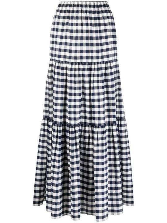 full-length gingham skirt展示图