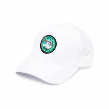 logo-patch mesh panelled cap