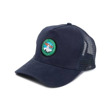 logo-patch mesh panelled cap