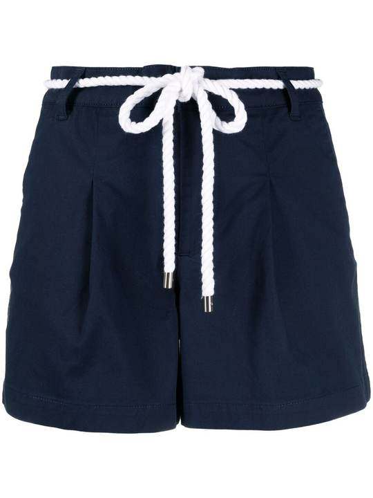 belted stretch-cotton shorts展示图