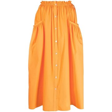 button-up midi skirt