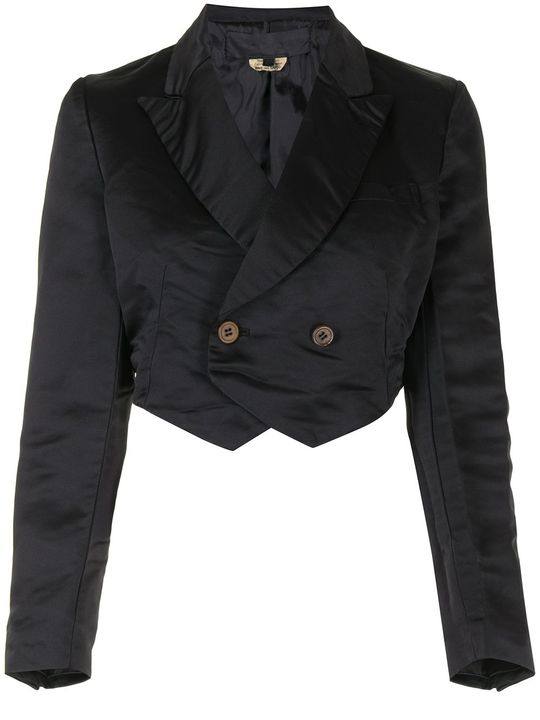 double breasted cropped jacket展示图