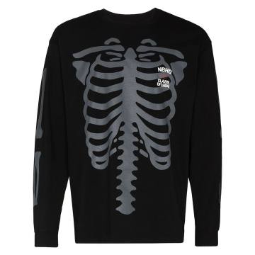 skeleton-print crew-neck sweatshirt