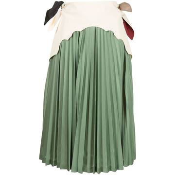 layered pleated skirt