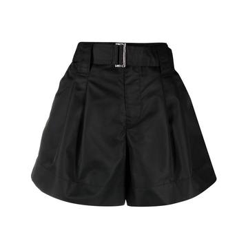 mid-rise belted shorts