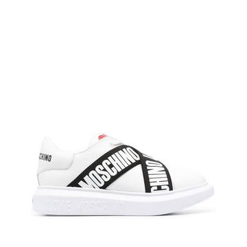 logo-print low-top sneakers