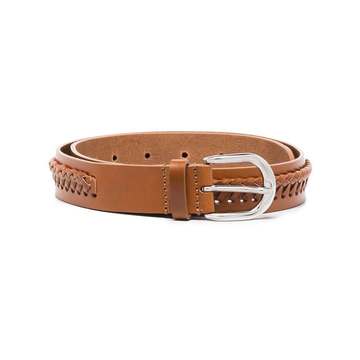 Brown Zadi woven leather belt