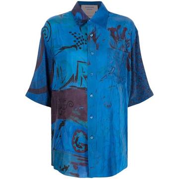 abstract-print shirt