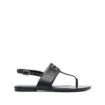 logo plaque thong sandals