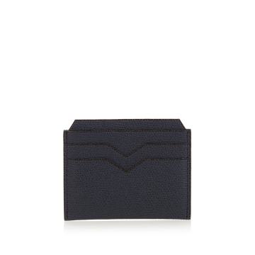 Grained-leather cardholder
