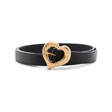 black heart buckle leather belt