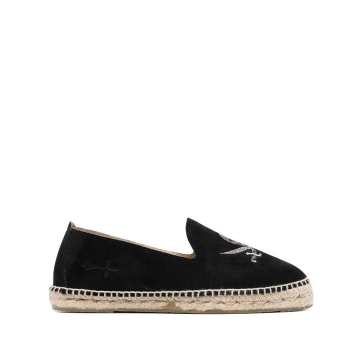 embroidered suede espadrilles