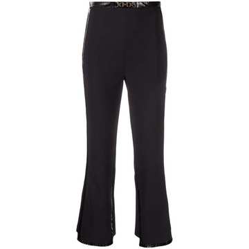 flared-leg cropped trousers