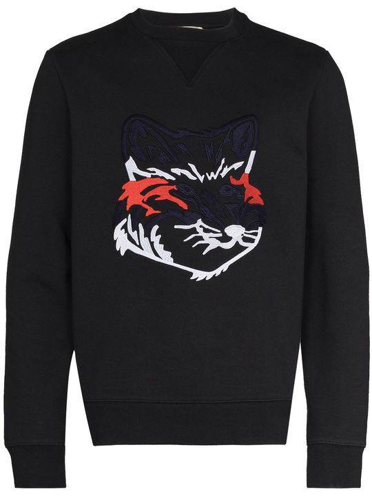 embroidered fox motif sweatshirt展示图