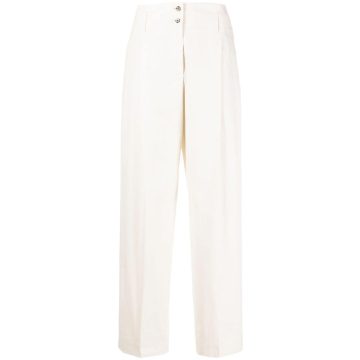 organic cotton press-crease trousers