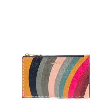 Swirl zipped leather wallet