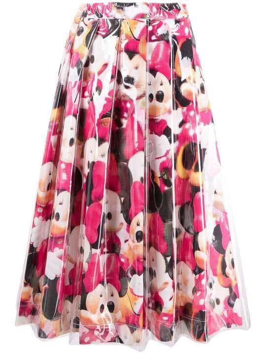 Minnie Mouse-print flared skirt展示图