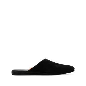 flat leather slippers