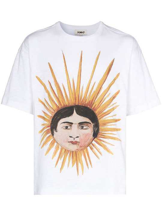 Sun Head print T-shirt展示图